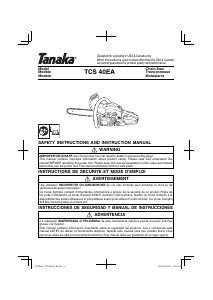 Manual Tanaka TCS 40EA Chainsaw