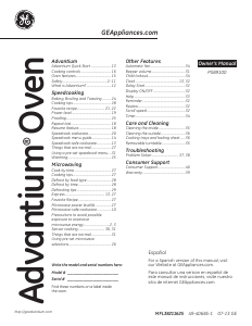 Manual de uso GE PSB9100DFBB Profile Horno