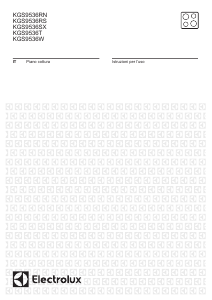 Manuale Electrolux KGS9536SX Piano cottura