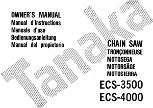 Manual Tanaka ECS-3500 Chainsaw