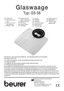 Manual de uso Beurer GS 58 Báscula