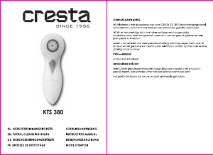 Bruksanvisning Cresta KTS 380 Ansiktsrengöringsborste