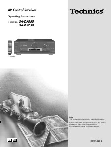 Bruksanvisning Technics SA-DX750 Receiver