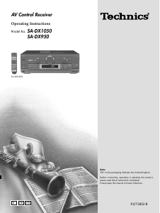 Manual Technics SA-DX950 Receiver