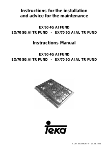 Bruksanvisning Teka EX 70 5G AI AL TR Häll