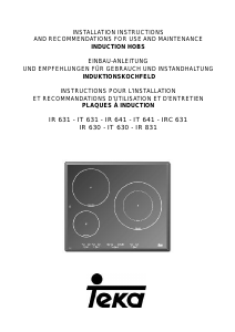 Bruksanvisning Teka IRC 631 Häll