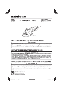 Manual de uso Metabo G 12SQ Amoladora angular