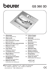 Manuale Beurer GS 360 3D Bilancia