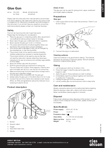 Handleiding Clas Ohlson JS-905JQ Lijmpistool