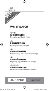 Bedienungsanleitung Auriol IAN 107108 Armbanduhr