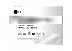Bruksanvisning LG LAC-M6500RS Bilradio