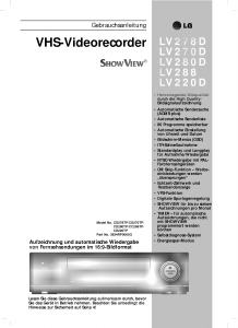 Bedienungsanleitung LG LV220D ShowView Videorecorder
