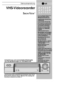 Bedienungsanleitung LG AF298P ShowView Videorecorder