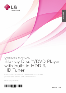Manual LG HR929S Blu-ray Player