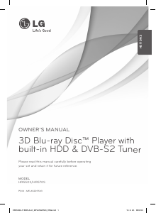 Manual LG HR550S Blu-ray Player