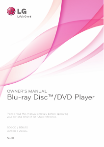 Bruksanvisning LG BD650 Blu-ray spelare