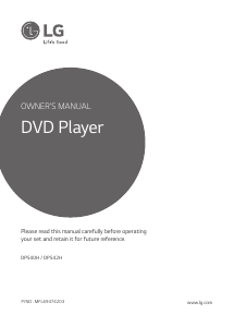 Bruksanvisning LG DP524H DVD spelare