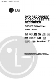 Handleiding LG RC6850 DVD-Video combinatie