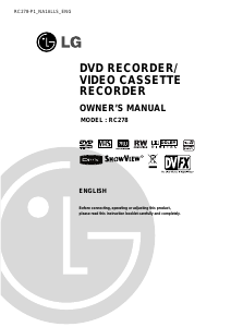 Manual LG RC278 DVD-Video Combination