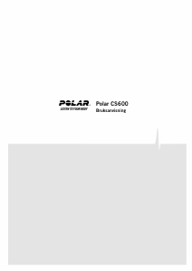 Bruksanvisning Polar CS600 Cykeldator