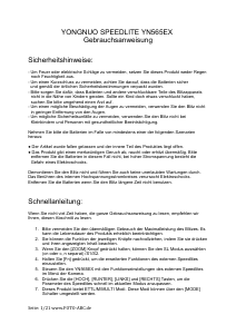 Bedienungsanleitung Yongnuo Speedlite YN565ES Blitz