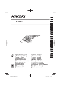 Instrukcja Hikoki G 23BYE Szlifierka kątowa