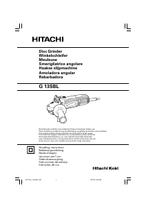 Handleiding Hitachi G 13SBL Haakse slijpmachine