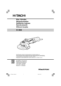 Használati útmutató Hitachi X 303 Sarokcsiszoló