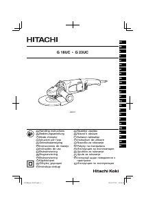 Manuale Hitachi G 18UC Smerigliatrice angolare
