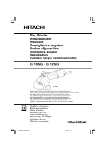 Bedienungsanleitung Hitachi G 10SG Winkelschleifer