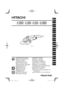 Návod Hitachi G 18SH2 Uhlová brúska