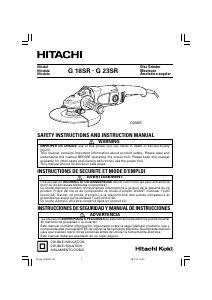 Manual Hitachi G 18SR Angle Grinder