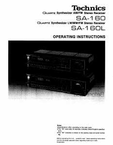 Manual Technics SA-160L Receiver