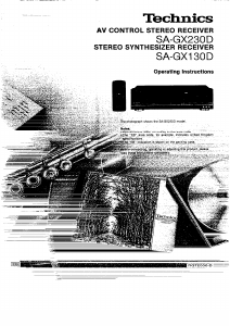 Bruksanvisning Technics SA-GX130D Receiver