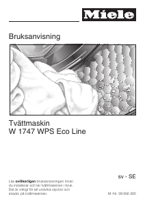 Bruksanvisning Miele W 1747 WPS Tvättmaskin