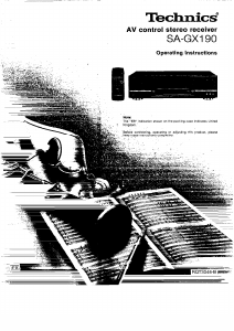 Bruksanvisning Technics SA-GX190 Receiver