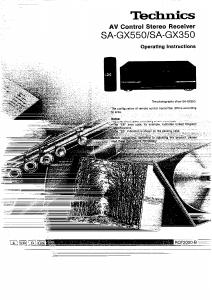 Bruksanvisning Technics SA-GX550 Receiver