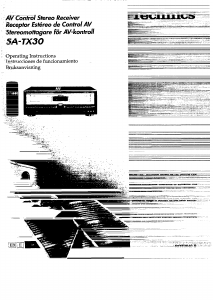 Bruksanvisning Technics SA-TX30 Receiver