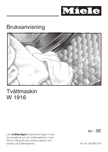 Bruksanvisning Miele W 1916 Tvättmaskin