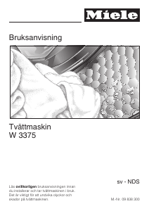Bruksanvisning Miele W 3375 NDS Tvättmaskin