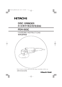 Bruksanvisning Hitachi PDH-180C Vinkelslip