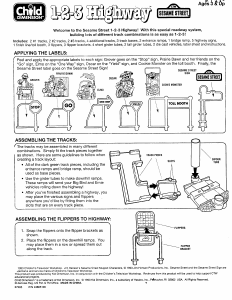 Handleiding Hasbro Sesame Street 1-2-3 Highway
