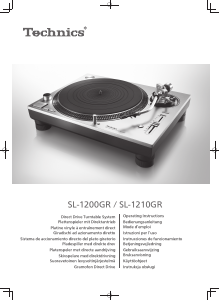 Brugsanvisning Technics SL-1210GREG Pladespiller