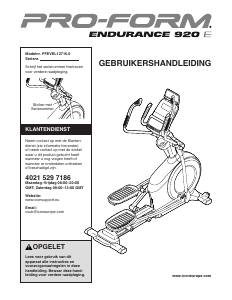 Handleiding Pro-Form Endurance 920 E Crosstrainer