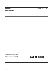 Handleiding Zanker CL232 Koelkast
