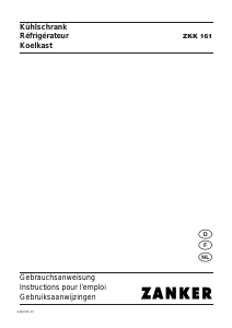 Mode d’emploi Zanker ZKK161 Réfrigérateur