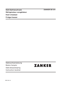 Bedienungsanleitung Zanker DD235GL Kühl-gefrierkombination