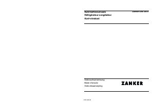 Handleiding Zanker ZKK206K Koel-vries combinatie