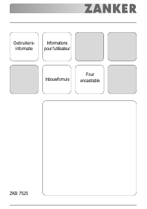 Mode d’emploi Zanker ZKB7525X Four