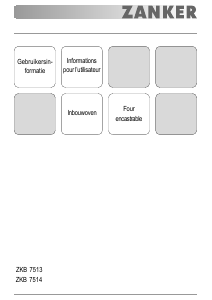 Handleiding Zanker ZKB7514X Oven